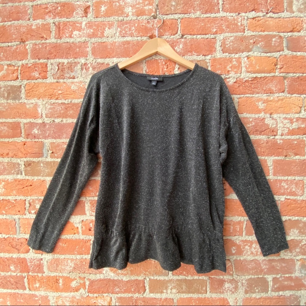 ALFANI Shimmer Peplum Blouse